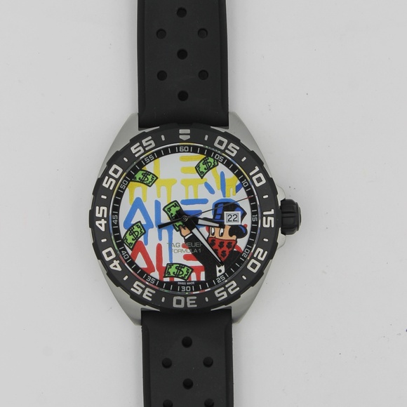 New Tag Heuer WAZ1119.FT8023 Black Formula 1 F1 Mens Watch Alec Monopoly Rubber - Picture 14 of 14